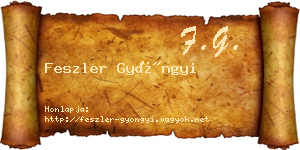 Feszler Gyöngyi névjegykártya