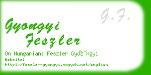 gyongyi feszler business card